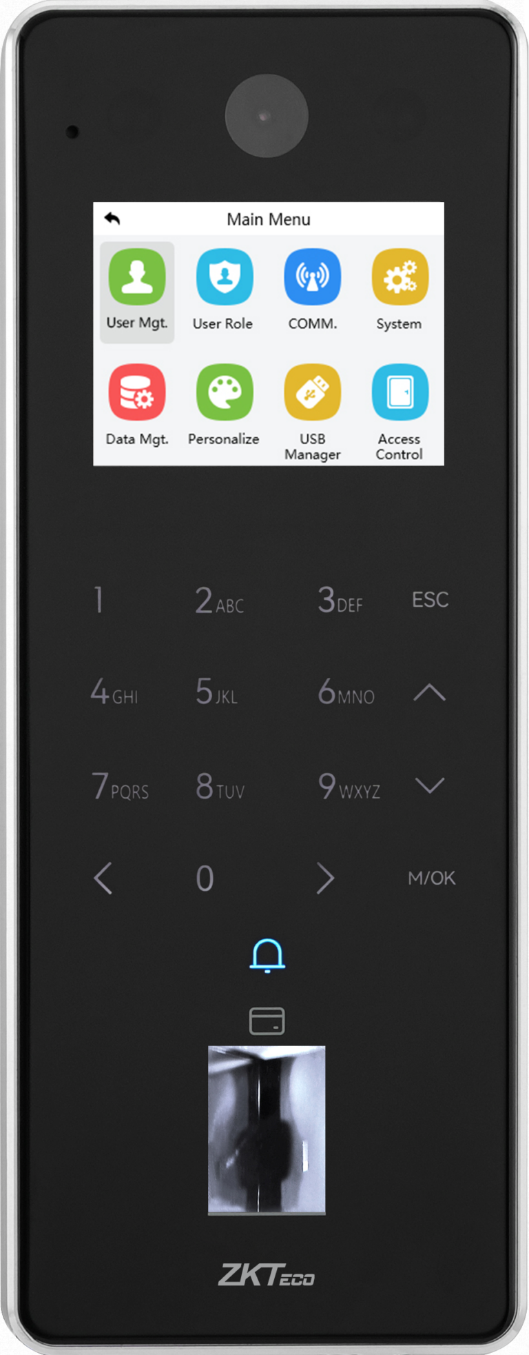 F35 Standalone Access Control Terminal Support In-Glass Fingerprint Verification With Video Intercom Function