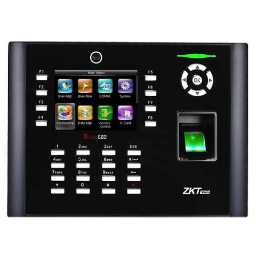 iClock 680 is a biometric fingerprint reader for time attendance